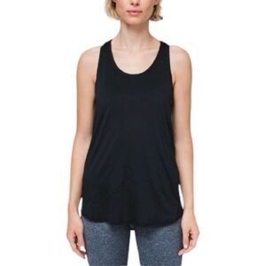 NWT Lululemon Essential Tank Pleated *Jersey Black Womens Size 10